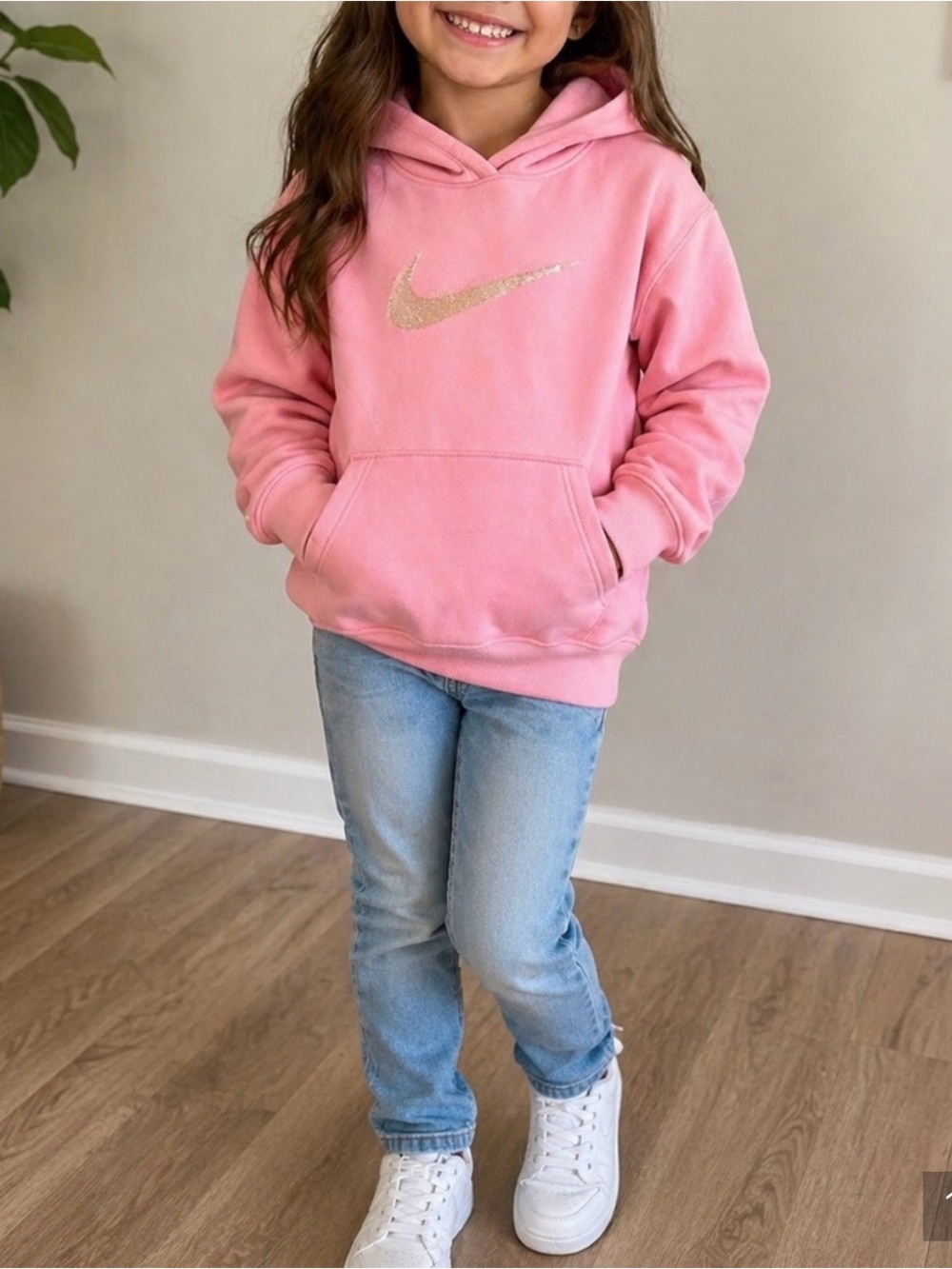 Nike Kids Light Elemental Pink Hoodie. Size 6X